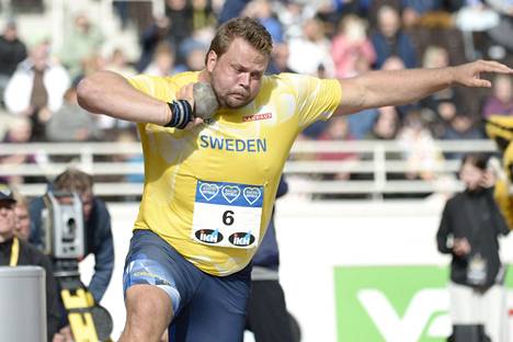 Daniel Ståhl kilpaili Suomi–Ruotsi-maaottelussa kiekonheiton lisäksi myös kuulantyönnössä.