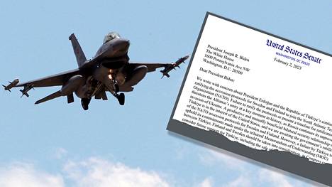 Yhdysvaltain senaatin 29 jäsentä kytkivät torstain kirjeessään Turkille myytävät F-16-hävittäjät sekä Suomen ja Ruotsin Nato-jäsenyyksien hyväksynnät yhdeksi paketiksi.