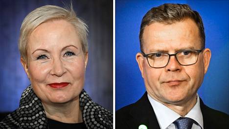 Telan toimitusjohtaja Suvi-Anne Siimes ja hallituksen muodostaja Petteri Orpo (kok).