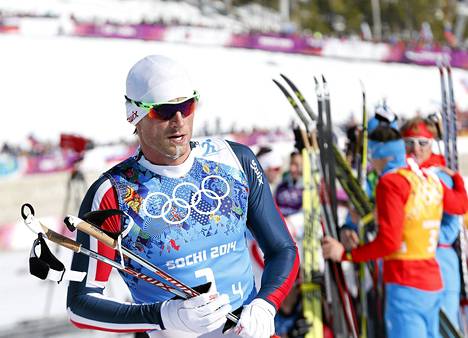 Norjan Petter Northug on tuskaillut kehnon voitelun kanssa Sotin olympialaisissa.