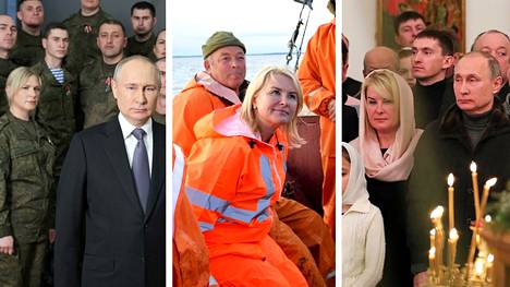 Eri aikaan ja eri paikoissa otetuissa kuvissa Putinin kanssa näyttää esiintyvän useampi sama henkilö.