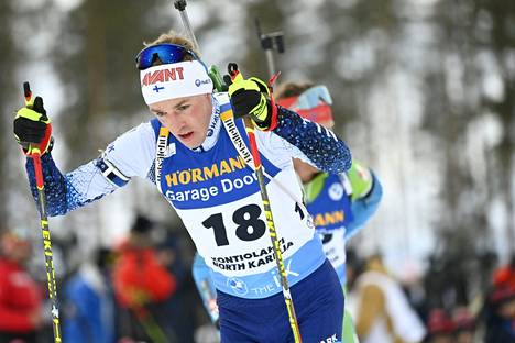 Tero Seppälä sijoittui tällä kaudella parhaimmillaan viidenneksi. Kuva Kontiolahdelta maaliskuun alusta.