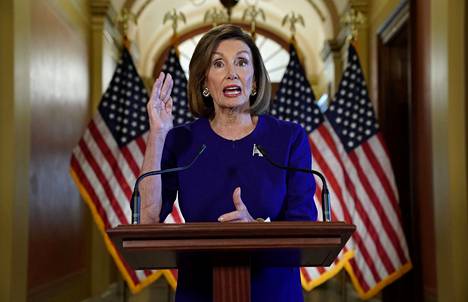 Demokraattien Nancy Pelosi syyskuun 24. päivänä Washingtonissa. Pelosin johtama edustajainhuone äänesti tiistaina kansanmurhan tunnustamisen puolesta.