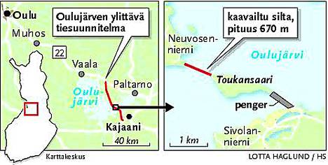 Hallitus pudotti Oulujärven ylitystien Kainuun maakuntakaavasta - Autot |  