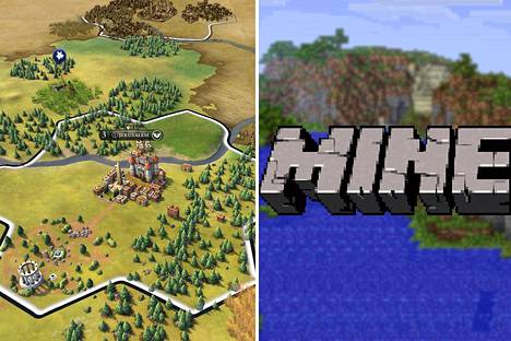 Civilization (vas.) ja Minecraft ovat pelejä, jotka opettavat talouden lainalaisuuksia.