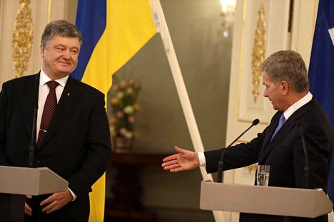 Ukrainan presidentti Petro Porošenko tapasi presidentti Sauli Niinistön tiistaina.