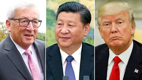 Jean-Claude Juncker, Xi Jinping ja Donald Trump