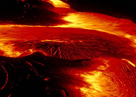 Lava erupts in Hawaii from Mauna Loa, a type of Shield Volcano.
