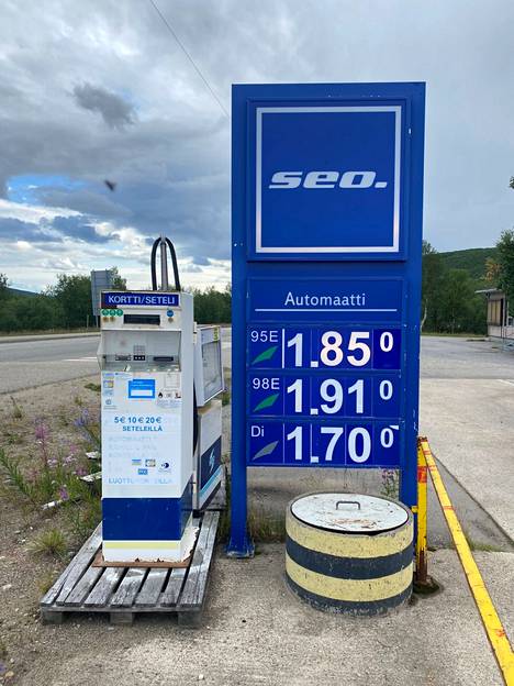 Utsjoen toisella Seo-asemalla bensanhinta vasta hätyytteli kahta euroa tämän vuoden heinäkuussa.