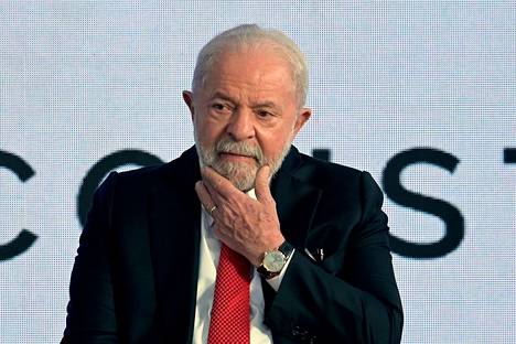 Brasilian presidentti Luiz Inácio Lula da Silva kuvattuna perjantaina.
