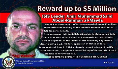 Yhdysvallat lupasi viikko sitten surmatun Abdullah Qardashin pidätykseen johtavista tiedoista viiden miljoonan dollarin palkkion. 