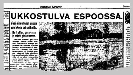 Perjantai 21. heinäkuuta 1944 oli Suomen sateisin päivä – taivaalta  ryöppysi 20 senttiä vettä, ja syntyi ”ukkostulva Espoossa” - Kaupunki |  