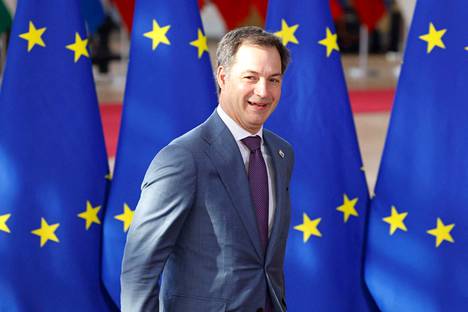 Belgian pääministeri Alexander De Croo saapui EU-huippukokoukseen perjantaiaamuna.