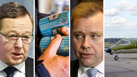 Elinkeinoministeri Mika Lintilä ja puolustusministeri Antti Kaikkonen matkustivat toukokuussa 2022 Tukholmaan puolustusvoimien Learjet 35A/S -suihkukoneella ja joivat matkalla yhdet lonkerot.