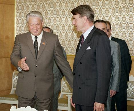 Venäjän federaation presidentti Boris Jeltsin ja Mauno Koivisto tapasivat Moskovassa 26. kesäkuuta 1991.