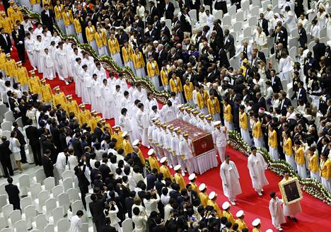 The funeral of Sun Myung Moon, the founder of the Unification Church, was celebrated in Gapyeong, South Korea on September 15, 2012.