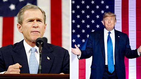George W. Bush ja Donald Trump.