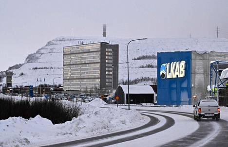 Ruotsalainen kaivosyhtiö LKAB:n toimitiloja Kiirunassa Pohjois-Ruotsissa torstaina. 