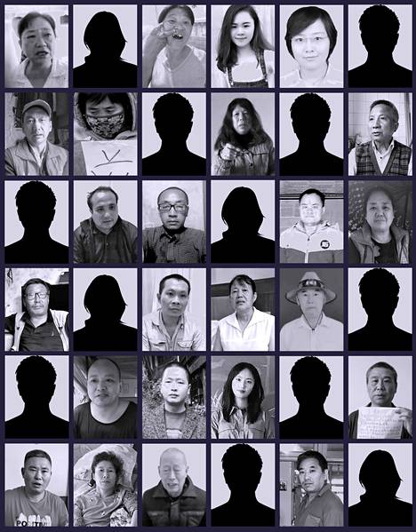 Safeguard Defendersin julkaisemassa kuvakoosteessa on kiinalaisia psykiatriseen hoitoon pakolla vietyjä protestoijia. Ylärivissä neljäs vasemmalta on Dong Yaoqiong. Xing Shikun kuva on toiseksi alimmalla rivillä viimeisenä.