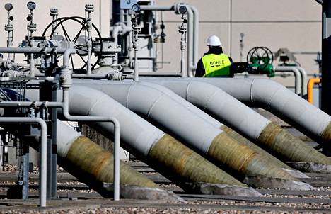 Venäjä lopetti kaasun tuonnin Saksaan viime kesänä. Uniper on kirjannut sen seurauksena miljardiluokan tappiot. Kuvassa Nords Stream 1 -kaasuputkia Lubminissa Saksassa.