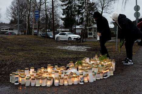 Dozens of candles were brought to the school.