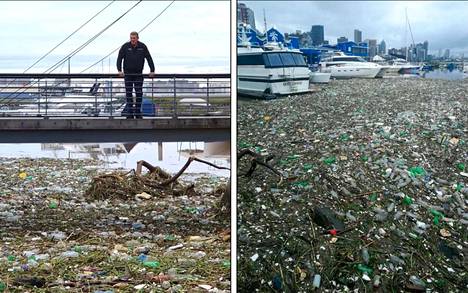 Pääsiäisenä 2019 Durbanin satamaan Etelä-Afrikassa tulvi paljon muoviroskaa. Se oli tutkijoiden aineistona.