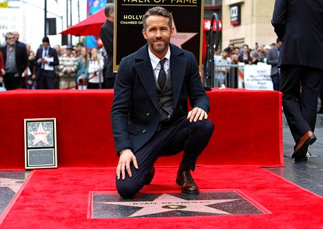Ryan Reynolds sai tähtensä Hollywoodin Walk of Famelle vuonna 2016.