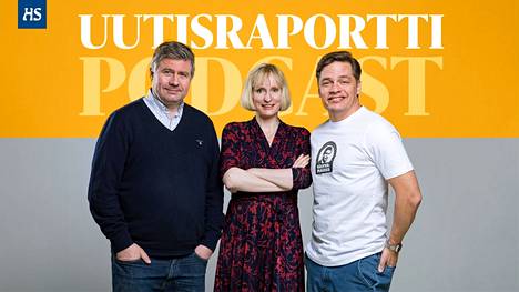 Uutisraportti podcastia toimittavat Marko Junkkari (vas.), Maria Manner ja Tuomas Peltomäki.