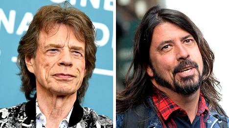 Mick Jagger ja Dave Grohl.