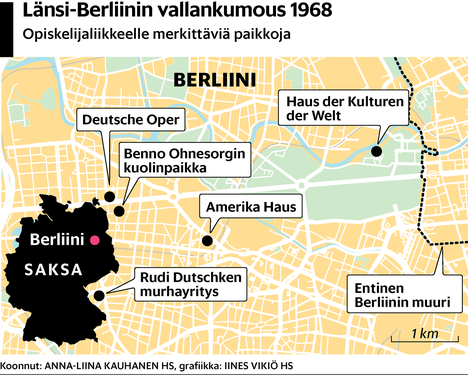 Miksi Länsi-Berliinistä tuli vuoden 1968 kapinapesäke ja mitä siitä on  jäljellä nyt? – HS kiersi hullun vuoden avainpaikat - Ulkomaat 