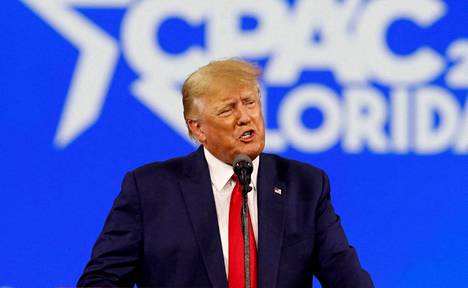 Yhdysvaltain entinen presidentti Donald Trump piti puhetta Orlandossa Floridassa helmikuun lopulla.