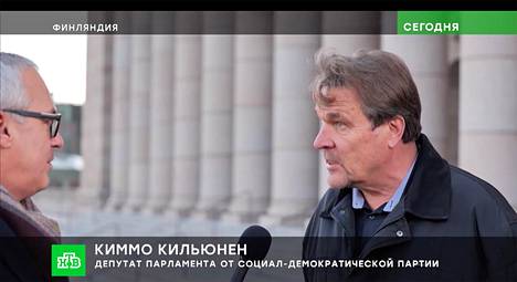 Kansanedustaja Kimmo Kiljunen (sd) antoi haastattelun venäläiselle NTV-kanavalle.