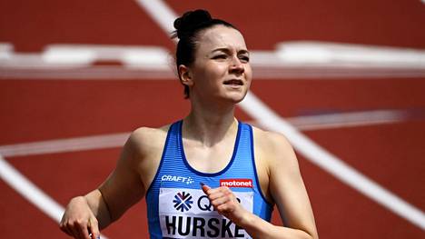 Reetta Hurske kilpaili yleisurheilun MM-kisoissa kesällä 2022.