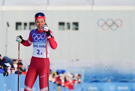 Veronika Stepanova Pekingin olympialaisissa kuvattuna.