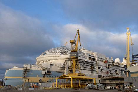 Royal Caribbean -yhtiön tilaaman Icon of the Seas -aluksen on määrä valmistua kuluvan vuoden loppupuolella Turun telakalta.
