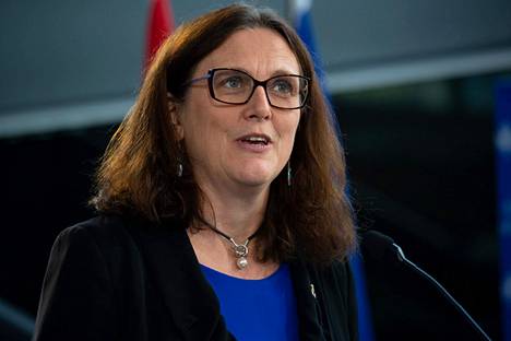 Kauppakomissaari Cecilia Malmström kertoi suunnitelluista vastatulleista tiistaina. Kuva on otettu viime viikolla Kanadan Montrealissa.