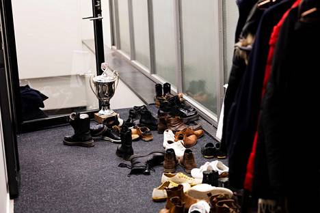 Kengät jätettiin viime vuonna Supermetricin järjstämässä  Slushin ”afterpartyssa” eteiseen, niin kuin startup-yrityksissä on tapana.