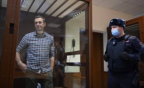 Aleksei Navalnyi oikeuden kuulemisessa Moskovassa helmikuussa.