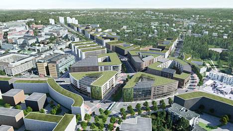 Nykyisen Haagan liikenneympyrän ja Vihdintien kaupunkibulevardin liityntäkohtaan tulisi tiivistä asuntorakentamista