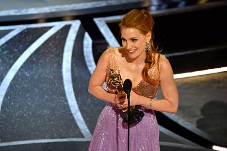 Jessica Chastain on nyt Oscar-voittaja. Aiemmin hänellä oli kaksi ehdokkuutta.