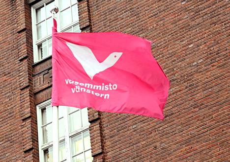 Vasemmistoliiton puoluetoimisto Helsingissä helmikuussa. 