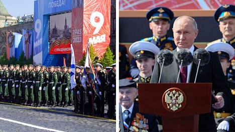 Venäjän presidentti Vladimir Putin piti voitonpäivänä puheen, jossa hän tyytyi korostamaan vanhaa katkeruuttaan länttä kohtaan.