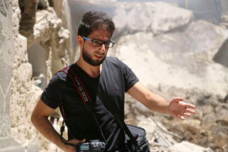 Karam al-Masri työskentelee toimittajana ja kuvaajana kapinallisten hallussaan pitämällä alueella Aleppossa.