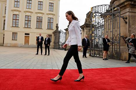 Pääministeri Sanna Marin osallistui EU-johtajien kokoukseen Prahassa.