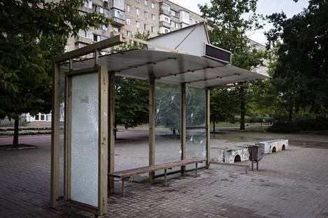 Автобусная остановка, на которой кассетная бомба убила восемь человек. Фото: Юхани Нииранен / HS