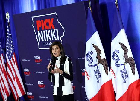 Nikki Haley campaigned Sunday in Ames, Iowa.