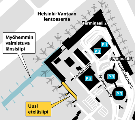 Helsinki–Vantaan uusi eteläsiipi aukeaa, tältä siellä näyttää:  Sisustuksessa suomalaista designia, matkustajat pääsevät kentän  ensimmäiseen liukukäytävään - Kaupunki 