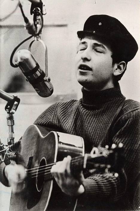 Nuori Bob Dylan. Kuva 1960-luvulta.