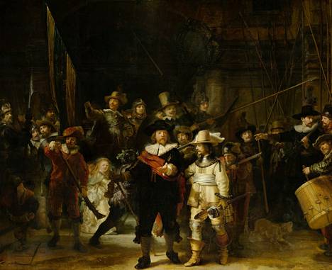Amsterdamilaismuseon kokoelmiin kuuluva Rembrandtin Yövartio valmistui vuonna 1642.