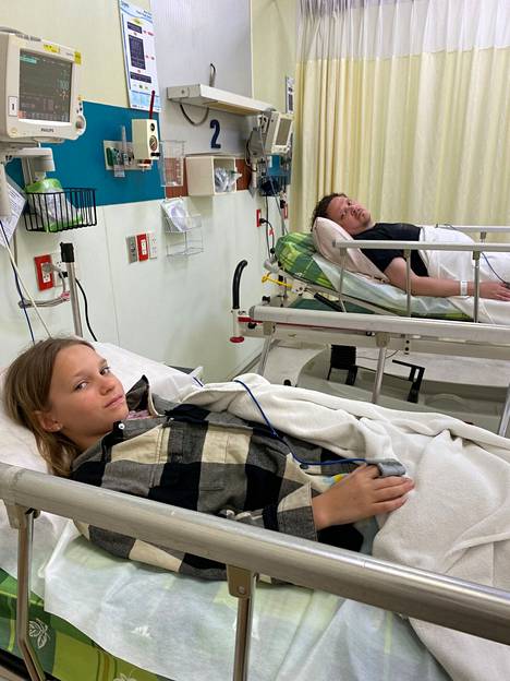 Valma and Ville Yli-Hemminki spent two nights in the hospital.